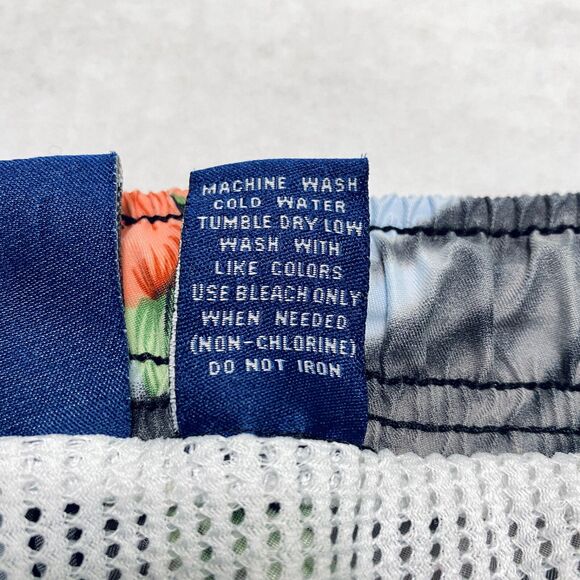 Big Dogs Tropical Print Swim Trunks - Black and Green - Picture 12 of 13